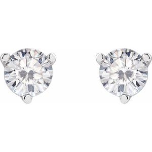 Round 3-Prong Stuller Moissanite™ Stud Earrings
