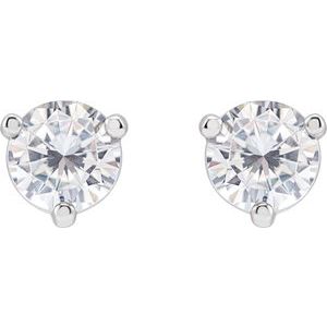 Round 3-Prong Stuller Moissanite™ Stud Earrings