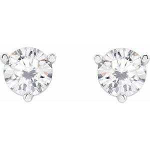 Round 3-Prong Stuller Moissanite™ Stud Earrings