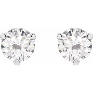 Round 3-Prong Stuller Moissanite™ Stud Earrings