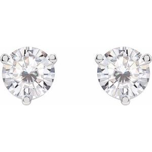 Round 3-Prong Stuller Moissanite™ Stud Earrings