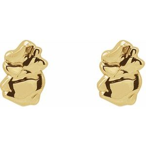 Tiny Nugget Earrings