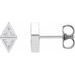 Two-Stone Bezel-Set Earrings