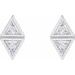 Two-Stone Bezel-Set Earrings