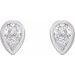 Pear Bezel-Set Stud Earrings