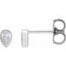 Pear Bezel-Set Stud Earrings