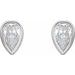Pear Bezel-Set Stud Earrings