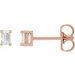 Straight Baguette 4-Prong Stud Earrings