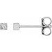 Square Bezel-Set Stud Earrings