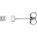 Square Bezel-Set Stud Earrings