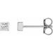 Square Bezel-Set Stud Earrings
