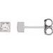 Square Bezel-Set Stud Earrings