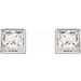Square Bezel-Set Stud Earrings
