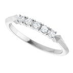 Geometric Five-Stone Anniversary Band