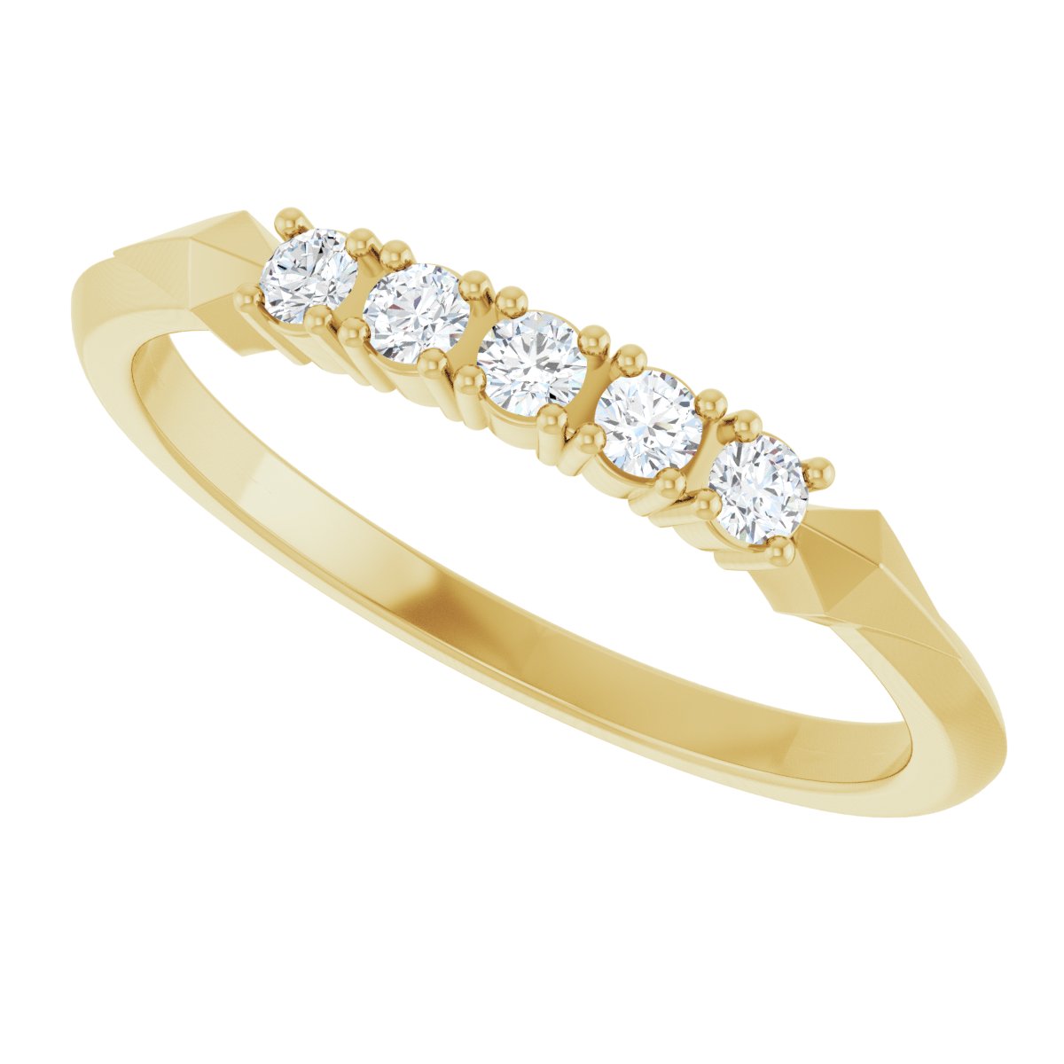 Geometric Five-Stone Anniversary Band
