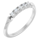 Geometric Five-Stone Anniversary Band