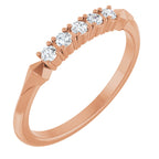 Geometric Five-Stone Anniversary Band
