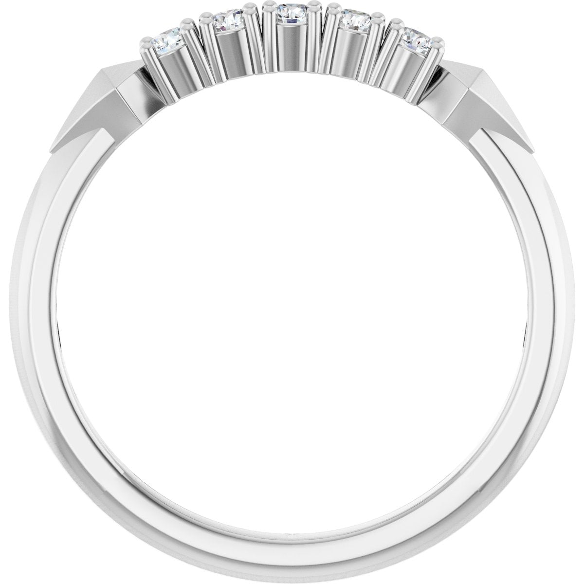 Geometric Five-Stone Anniversary Band