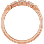Geometric Five-Stone Anniversary Band