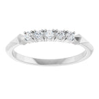 Geometric Five-Stone Anniversary Band