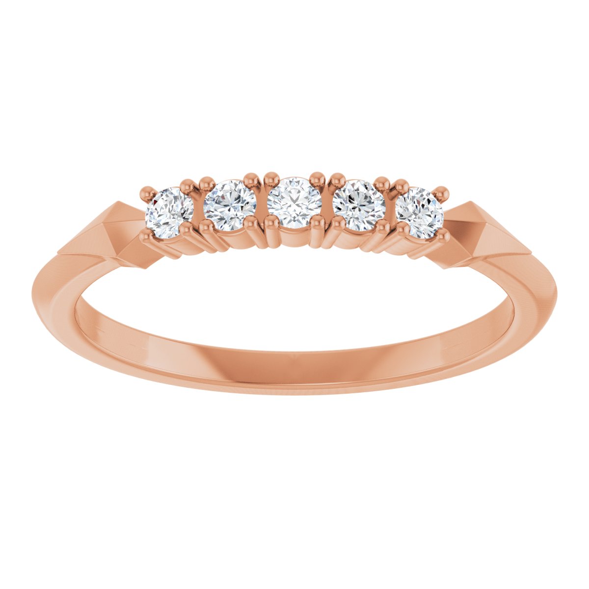 Geometric Five-Stone Anniversary Band