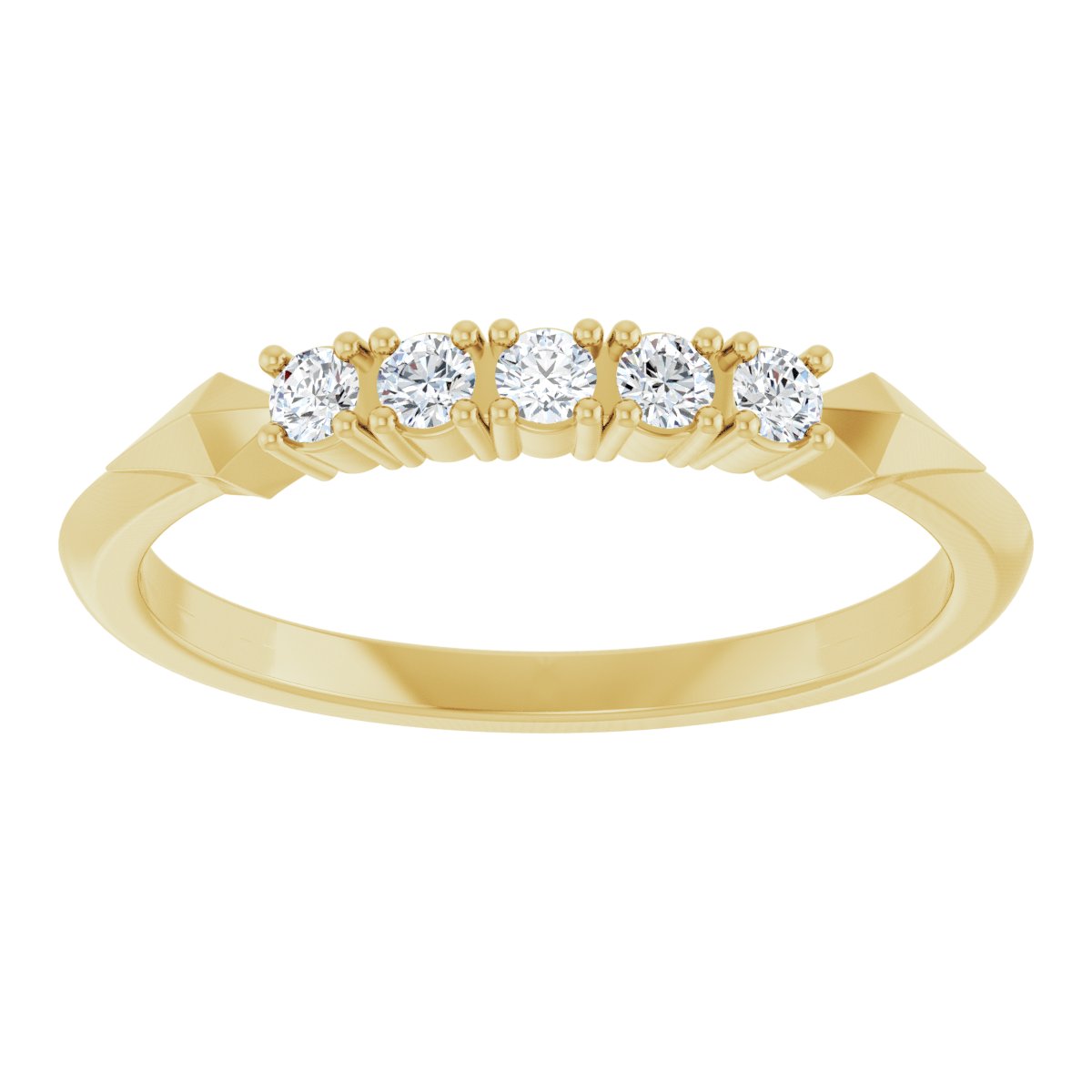 Geometric Five-Stone Anniversary Band