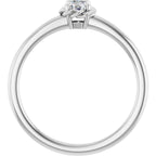 Claw-Prong Rope Solitaire Ring