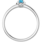 Claw-Prong Rope Solitaire Ring