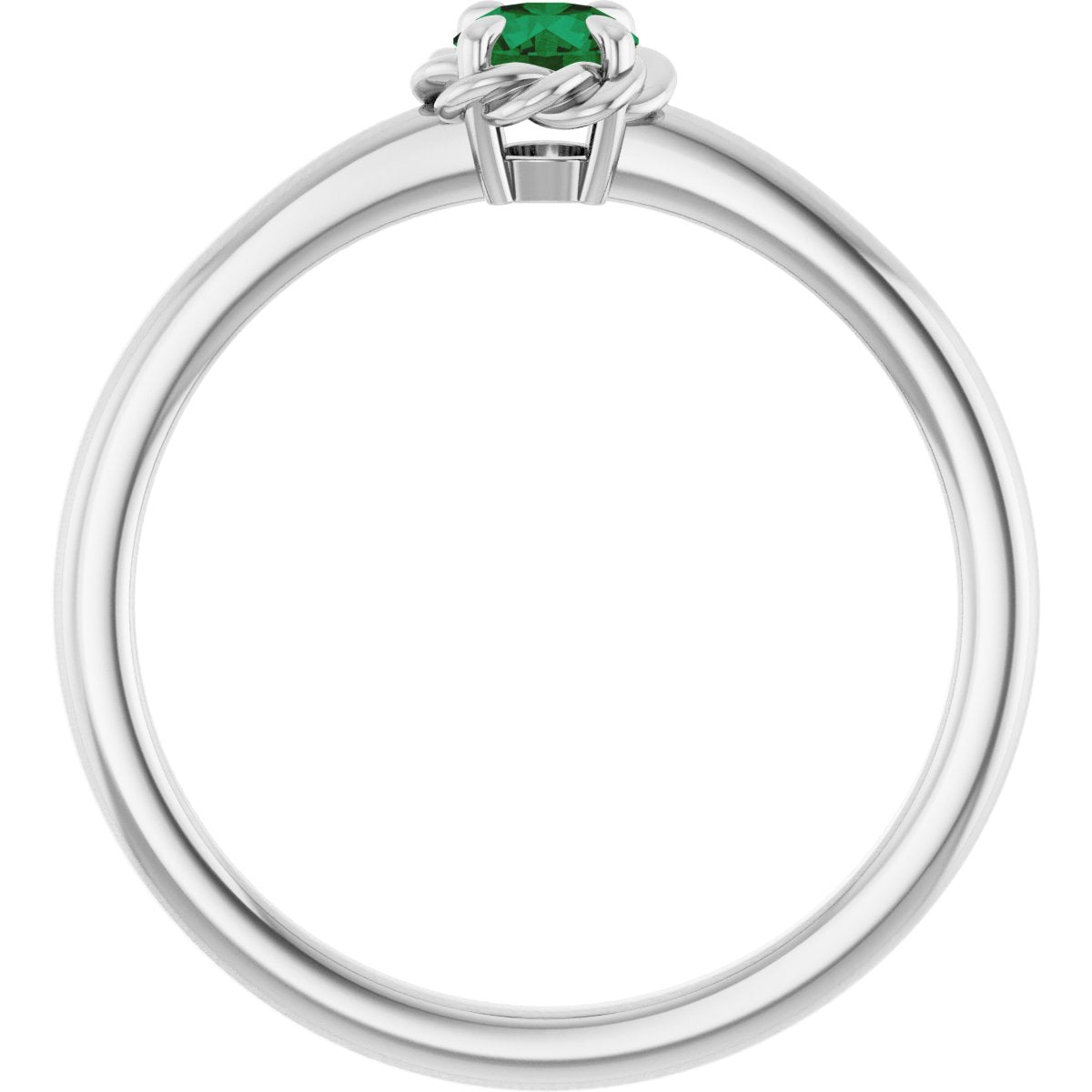 Claw-Prong Rope Solitaire Ring