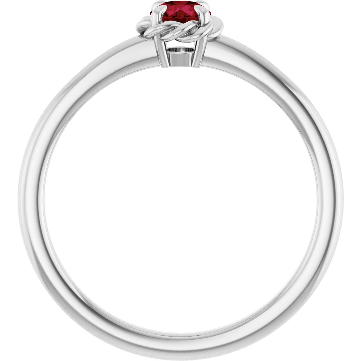 Claw-Prong Rope Solitaire Ring
