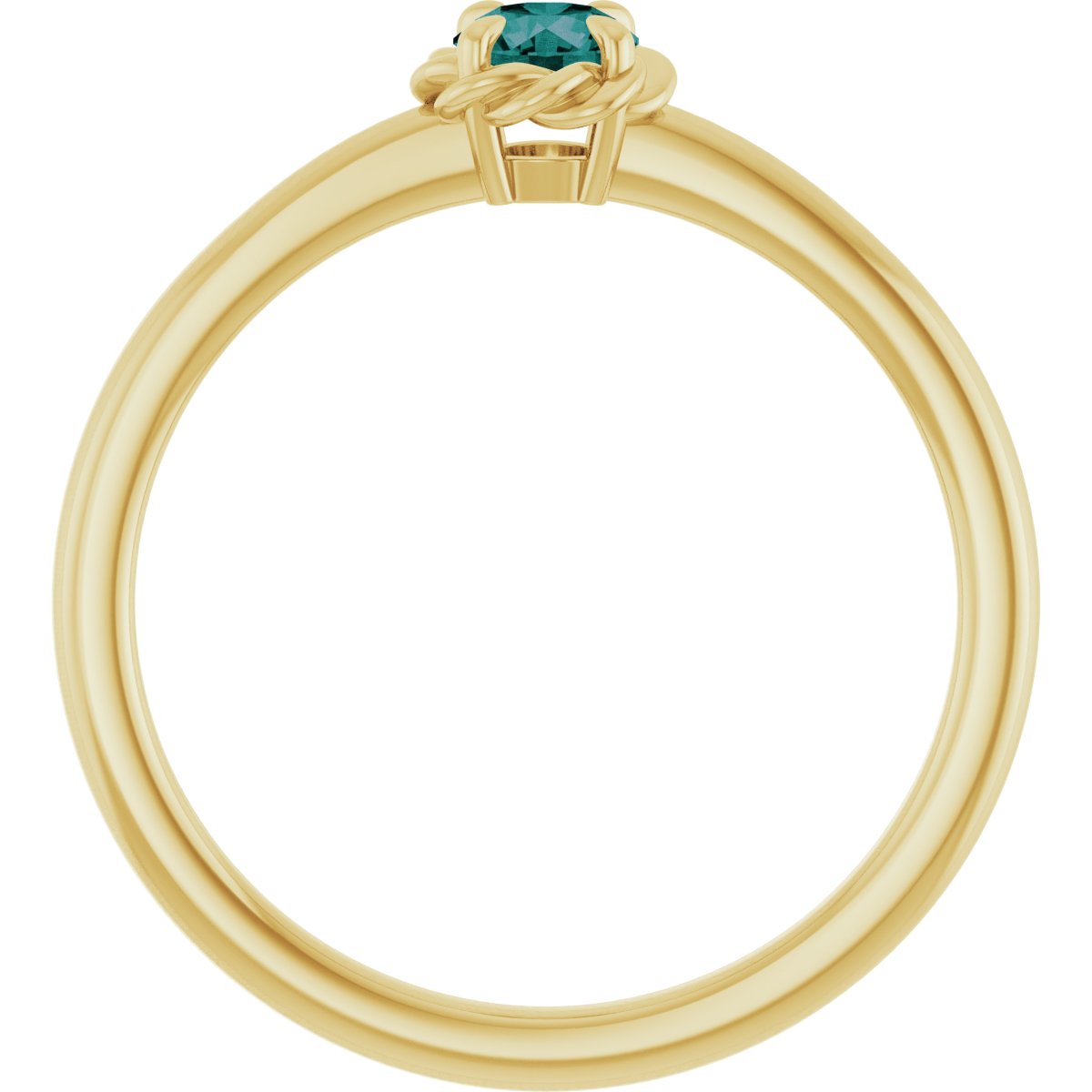 Claw-Prong Rope Solitaire Ring