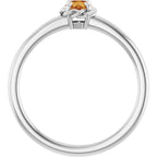 Claw-Prong Rope Solitaire Ring