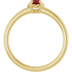 Claw-Prong Rope Solitaire Ring