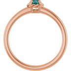 Claw-Prong Rope Solitaire Ring