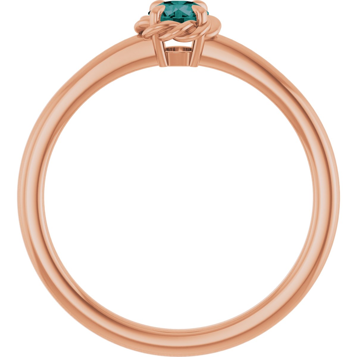 Claw-Prong Rope Solitaire Ring