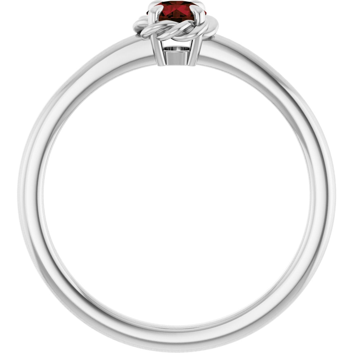 Claw-Prong Rope Solitaire Ring