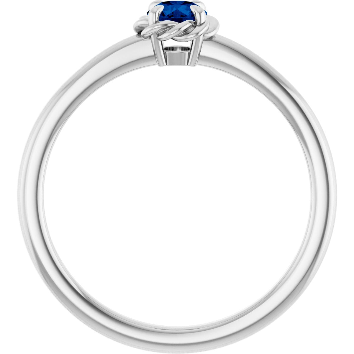 Claw-Prong Rope Solitaire Ring