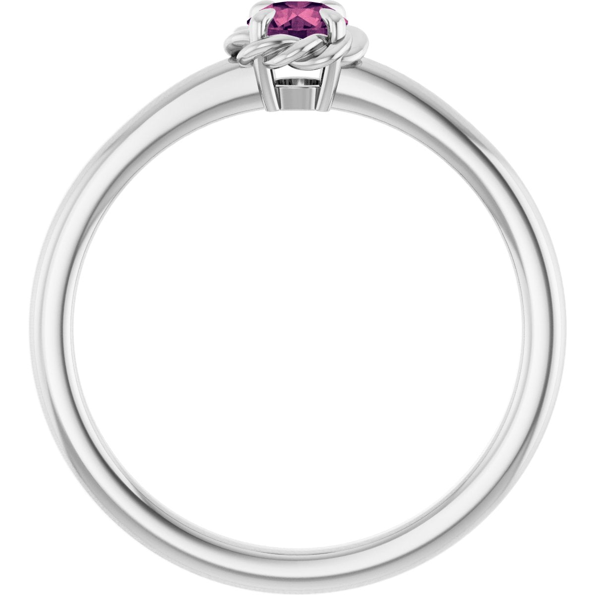Claw-Prong Rope Solitaire Ring