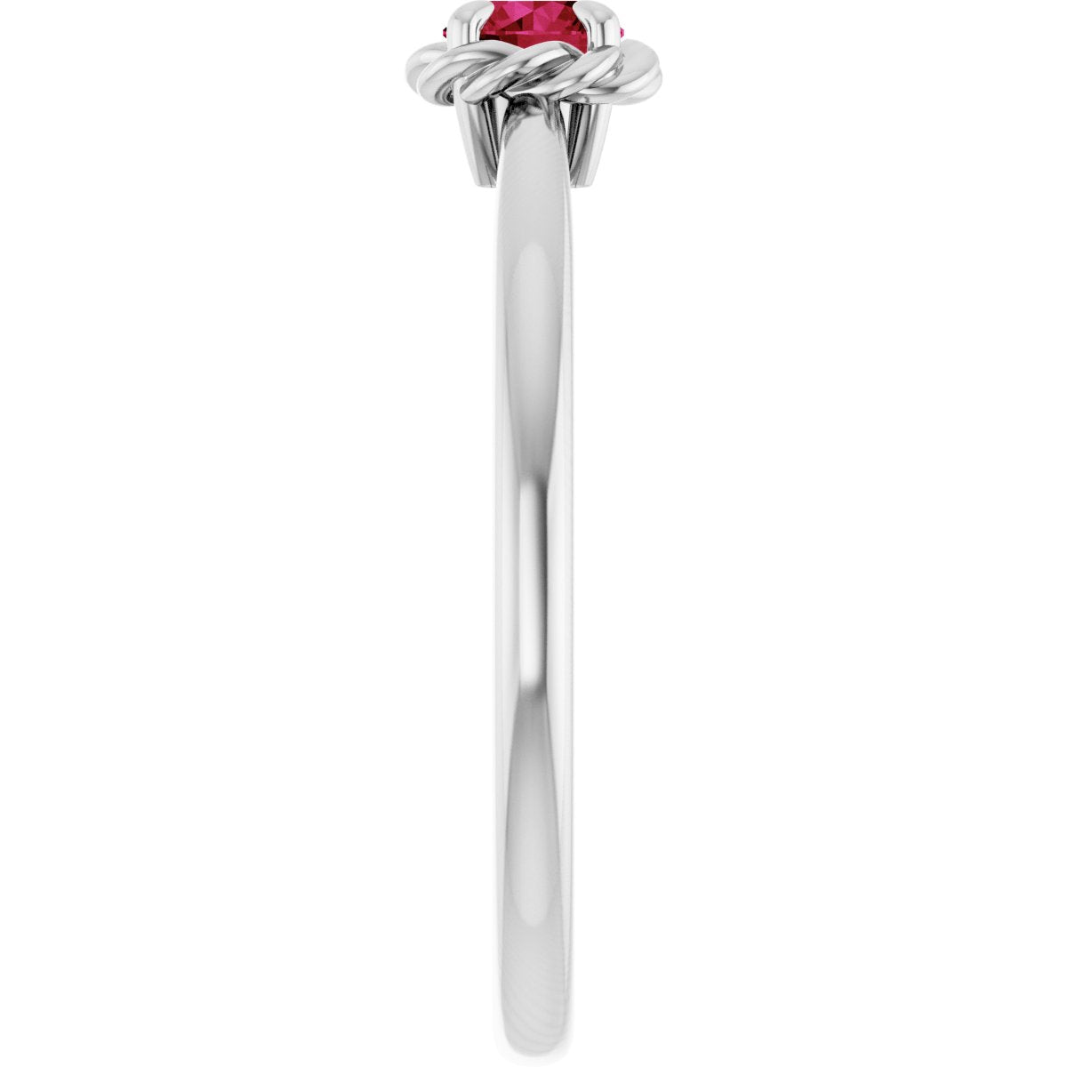 Claw-Prong Rope Solitaire Ring