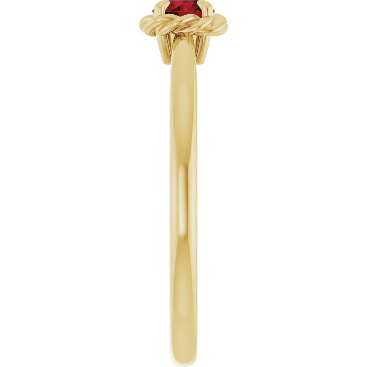 Claw-Prong Rope Solitaire Ring