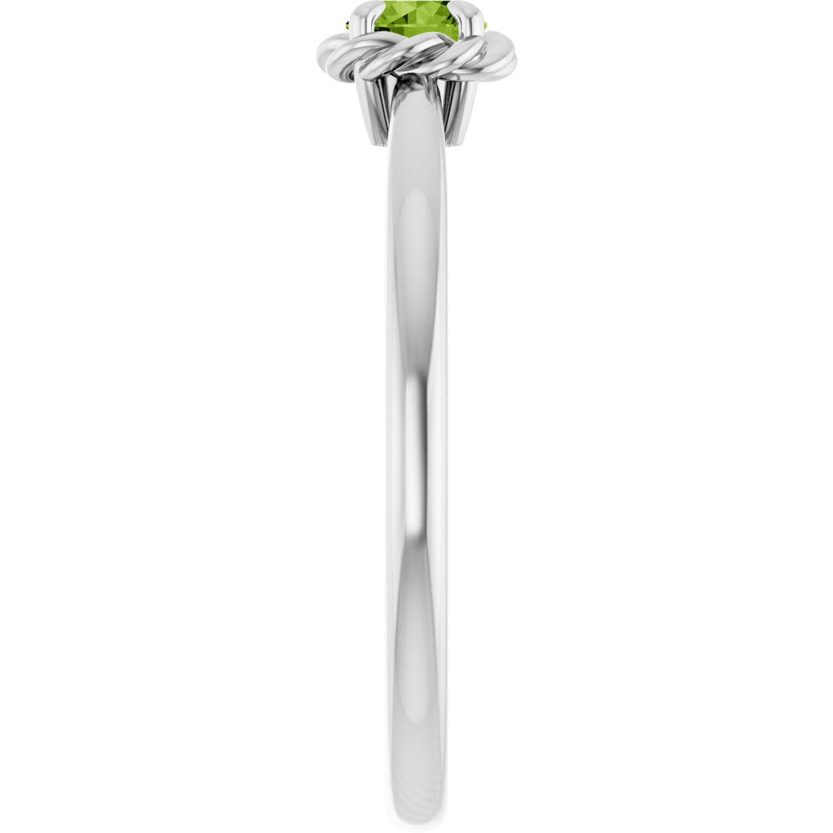 Claw-Prong Rope Solitaire Ring