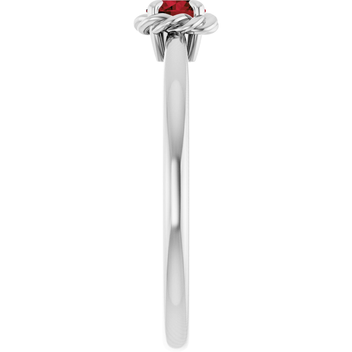 Claw-Prong Rope Solitaire Ring