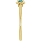 Claw-Prong Rope Solitaire Ring