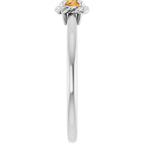 Claw-Prong Rope Solitaire Ring