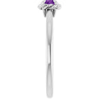 Claw-Prong Rope Solitaire Ring
