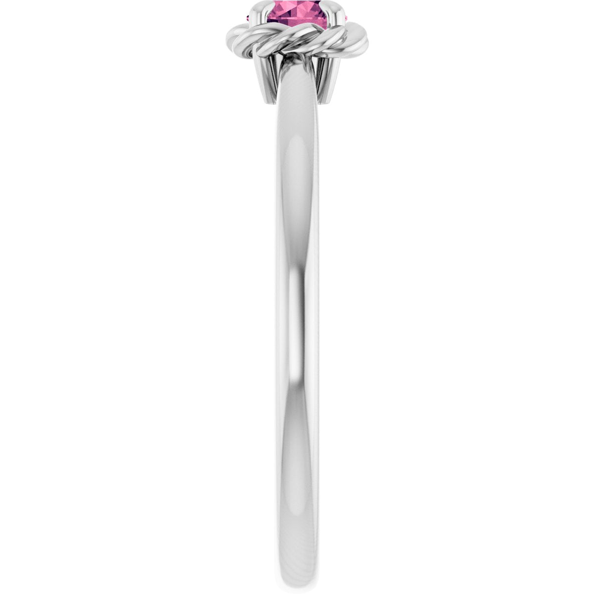 Claw-Prong Rope Solitaire Ring