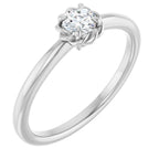 Claw-Prong Rope Solitaire Ring