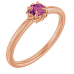 Claw-Prong Rope Solitaire Ring