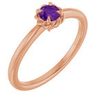 Claw-Prong Rope Solitaire Ring