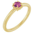 Claw-Prong Rope Solitaire Ring